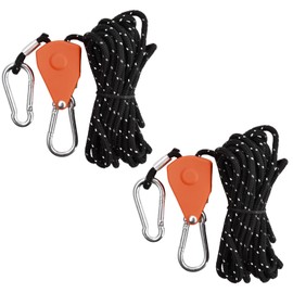 Pack of 2 Reflective Guy Ropes, Reflective Guy Ropes Rope with Rope Tensioner, 4 m Tent Cord with Guy Buckle, Nylon Cord Tension Cord, Storm Band for Tent Tarpaulin, Awning