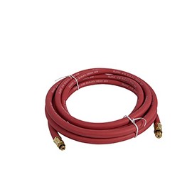 STEELMAN 60038 15-Foot Rubber Air Hose with 1/4-Inch NPS and 3/8-Inch -24 Brass Fittings