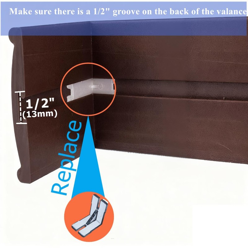 6 pcs Valance Corner for Horizontal and Venetian Blinds Hidden