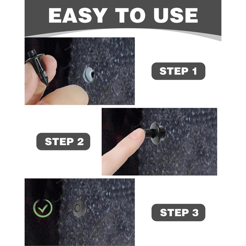 CHBCD 100pcs 6mm Plastic Motorcycle Trim Clips Universal 6mm Plate