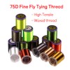 Fly Tying Thread 8 Bright Colors 75D High Tensile Waxed