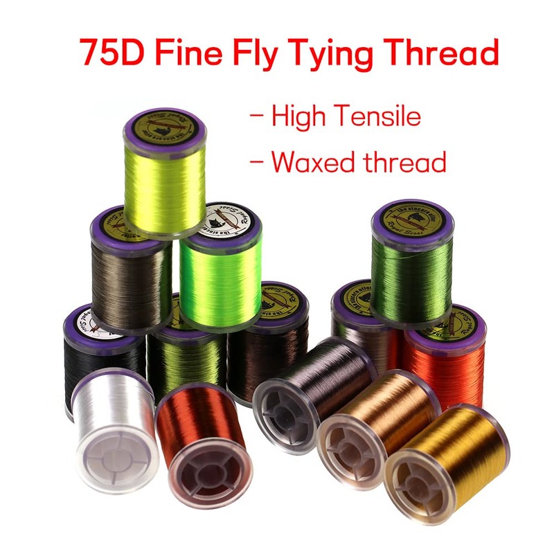 Fly Tying Thread 8 Bright Colors 75D High Tensile Waxed