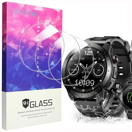 Compatible for Wesocfit Military Smart Watches Screen Protector, [3 Pack] 9H Tempered Glass Screen Protector Film Compatible for Wesocfit GTX2 1.43" Military Smart Watches (3 Pack)