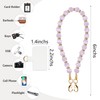 Lostars Marble Beaded Phone Wrist Strap,Detachable Phone Bracelet with Tether