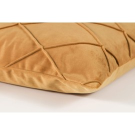 Magma-Heimtex Nobless Velvet Cushion Cover Set of 2 Wonderfully Soft and Breathable Made in Germany (approx. 50 x 50 cm, Gold)