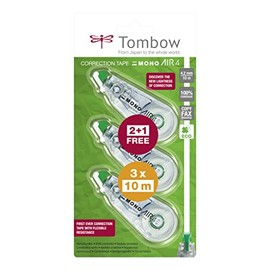 TombowÂ âÂ CA4/Correction Roller Rolling 4Â âÂ 2Â mm x 10Â m Economy Pack of 3Â Hole in The Middle
