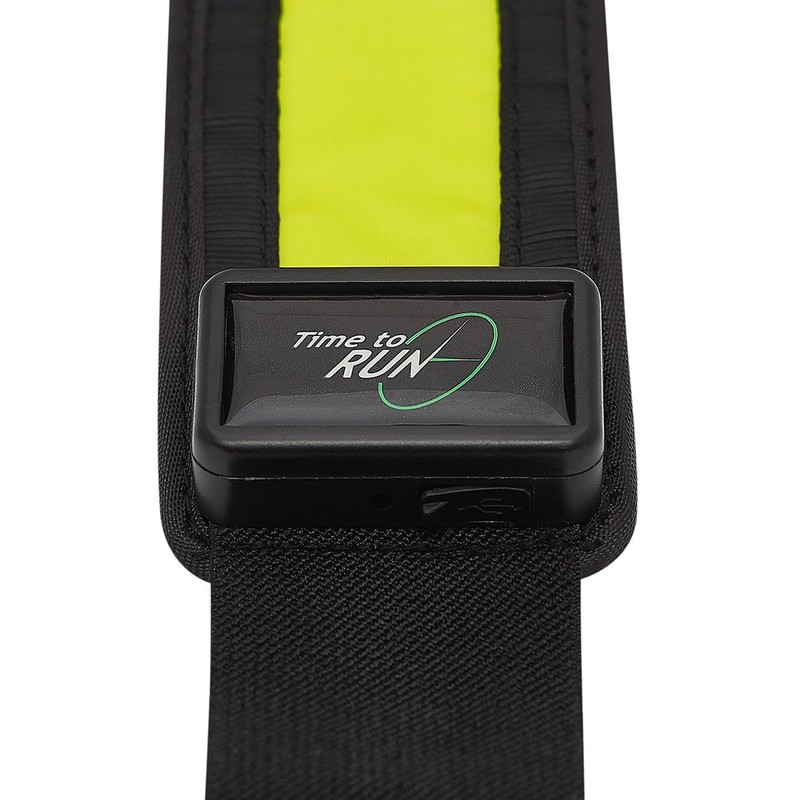 Time To Run LED Running/Cycling/Walking Reflective Safety Belt USB Charged
