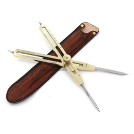 Mahira Nautical Artist Proportional Scale Divider Drawing Tool Professional 9” Long Solid brass with Heavy Duty Steel Point