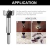NOTOOLS Forstner Drill Bits,5 PCS Flat-Wing Woodworking Boring Bit Hole