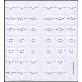 emotal Blank Quarter Coin Folders for Organizations Fundraising $10.00 in Quarters (Pack of 50).