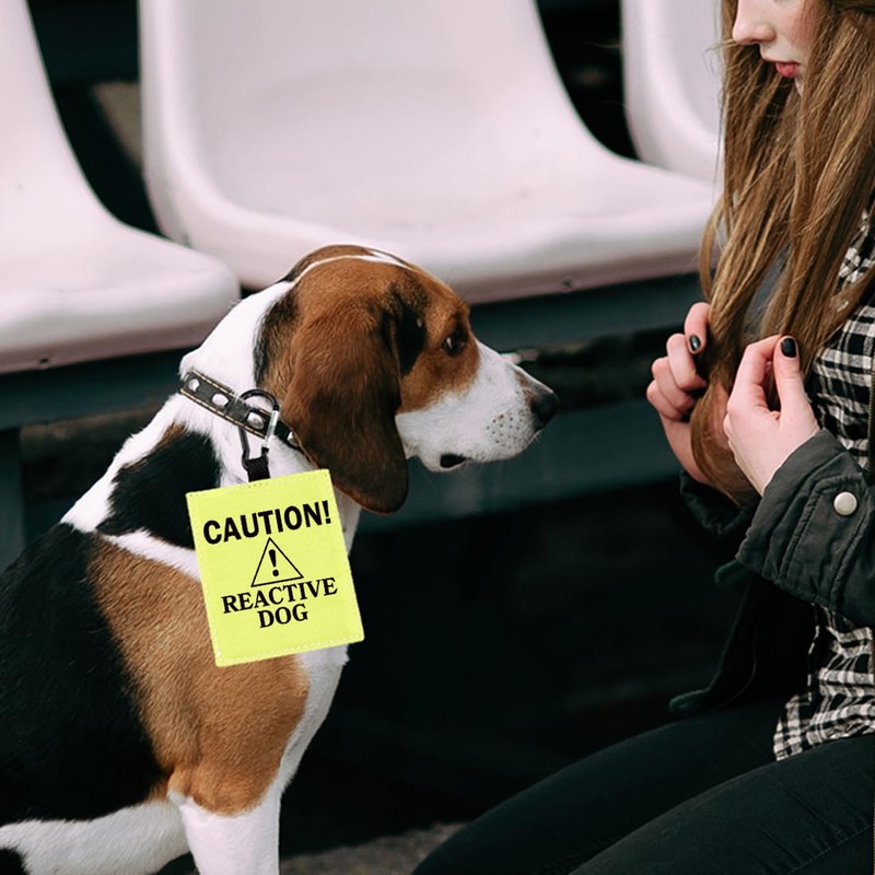 Dog Reactive Alert Hanging Patch Caution Stop Dog Alert Hanging
