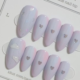 Love in the Clouds ☁️ Handmade Nail Tips - Short Ballerina / Love in the Clouds ☁️ 수제네일팁 - 숏 발레리나