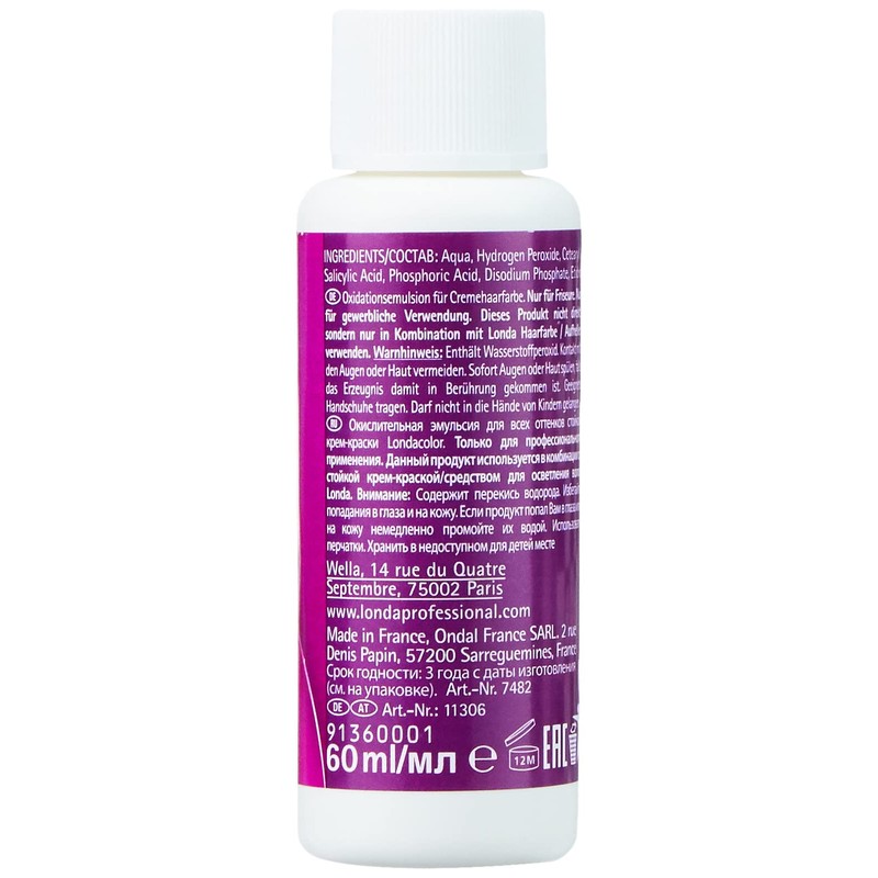 Londa Oxidation Emulsion for Cream Hair Colour Oxidant Permanent 6.0%