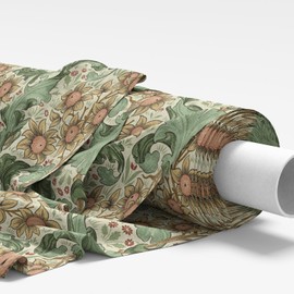 William Morris Upholstery Fabric - 100% Cotton Canvas - Curtain Cushion Material (Orchid Buttercup)