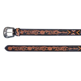 Affilare Western Genuine Leather Beaded Belt For Men and Women 30AB004-36