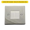 ElekTek Polished Chrome Plated Double Light Switch Metal Cover Plate