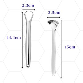 UNIVERSOENLÍNEA.C0M | Kit 3pcs Limpieza Bucal Raspador De Lengua Oral Estuche - limpiador de raspado de lengua de acero, perfecto para el aliento fres