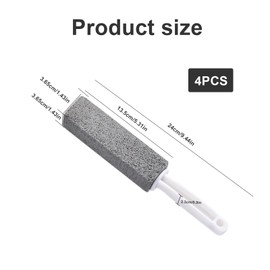 KINHARD 4 Stück Bimsstein Toilette, 24 cm WC Reinigungsstein, Bimsstein Quader, Toilettenbürste aus Bimsstein mit Griff, Bimsstein Reiniger Bürsten, für WC, Waschbecken, Fliesen