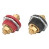2 Pcs 3/8in Thru Panel Battery Terminal Connector 250A Positive