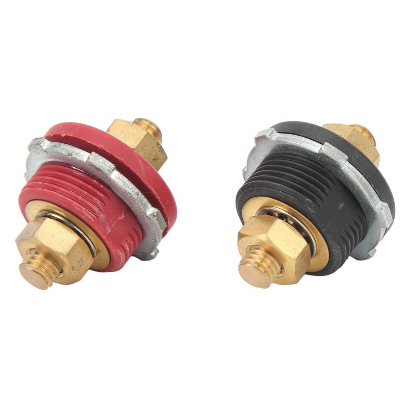 2 Pcs 3/8in Thru Panel Battery Terminal Connector 250A Positive