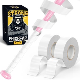 PHIXBEAR Softball Bat Grip Tape, 1.1mm Thick, Adhesive-Free Design, Reliable Traction and Shock Absorption, 2 Rolls of White Grip Tape for Softball, Baseball, and Golf
