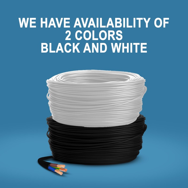 Primes DIY 3 Core Round White Flex Flexible Cable 3183Y