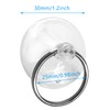 Piutouyar 12Pcs Suction Cup with Ring 1.2"/30mm Clear Key Ring