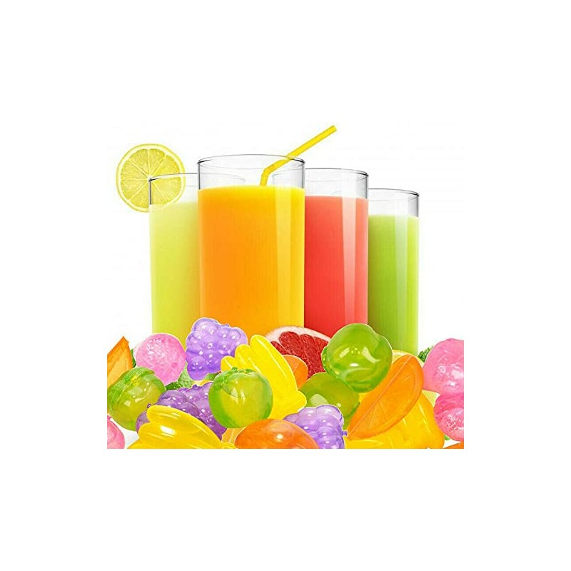 eMKay® Plastic Reusable Washable Assorted Fruit Shaped ICE Cubes (Pack