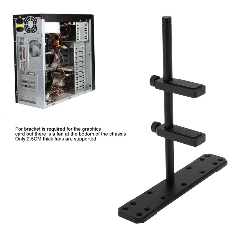 Graphics Card Support Bracket with Rubber Pad Porous Position Adjustment