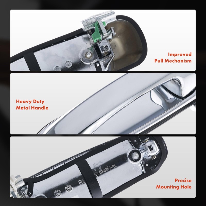 A-Premium Upgraded Metal Exterior Door Handles Compatible with Dodge Ram