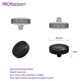 PROfezzion Deluxe & Sturdy Brass Soft Release Button with Microfiber Leather Surface