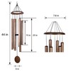 LACHIKA 44 Inch Aluminum Wind Chimes Large Outdoor Wind Chime