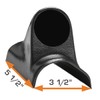 GlowShift Universal RHD Black Single Pillar Gauge Pod - Fits