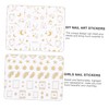 Ipetboom Chic Star Nail Decals 10 Sheets Metal Nail Art
