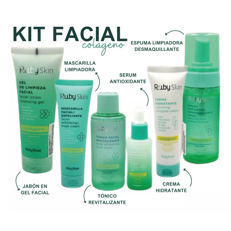 Ruby Rose Kit Rutina Skin Care Ruby Rose Acido Hialuluronico