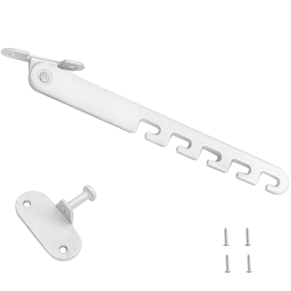 Lxoraziy Fensterfeststeller für Kippfenster, 18 cm Fensterstopper Metall, Zuschlagschutz, Fensterriegel