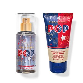 Bath & Body Firecracker Pop Mini Gift Set - Fine Fragrance Body Mist Spray & Ultimate Hydration Body Cream, Travel Size 2.5 oz. each (Packaging Artwork Style May Vary)