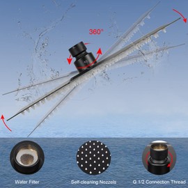 HarJue Filter Shower Head, High Pressure 8 Inch Rainfull with Filter Combo for Hard Water, Remove Chlorine Fluoride and Harmful Substances- 1 Replaceable Filter Cartridge (Square, Matte Black)