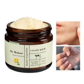 Whipped Tallow Balm with Wild Honey, Hydrating Face and Body Cream, 60g, Light Texture, Natural Formula