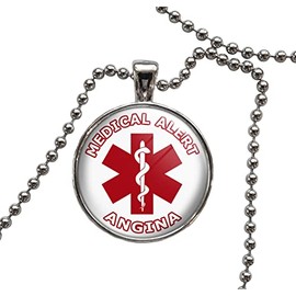 Medical Alert Angina Pendant Necklace