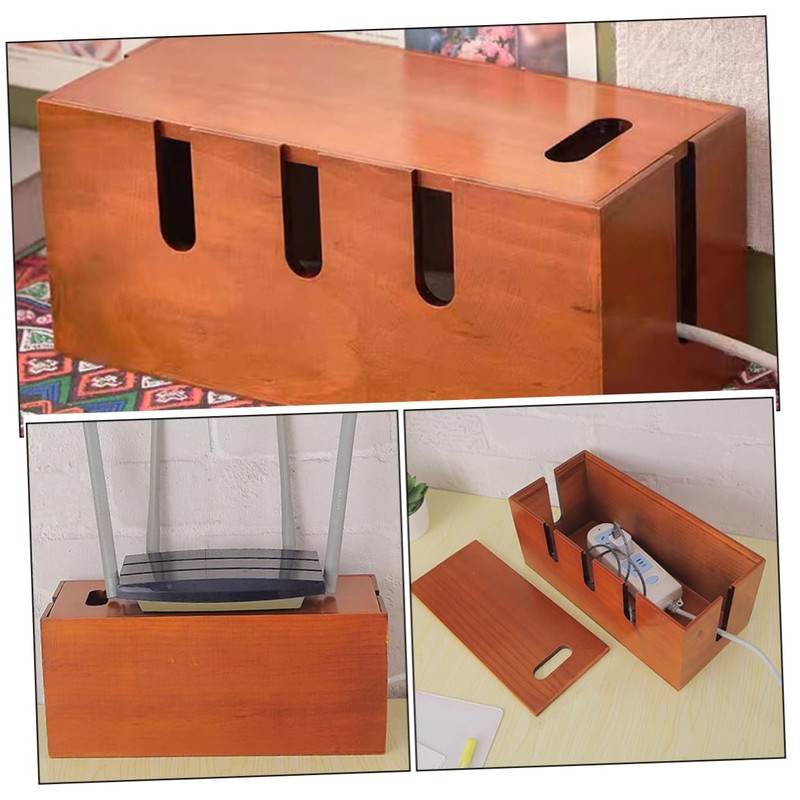 Operitacx Cable Management Organizer Box Stylish Desk Cord Concealer for