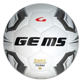 Gems UN06-0310 OLIMPICO TEAM UNISEX Pallone da calcio BIANCO/NERO Taglia 5