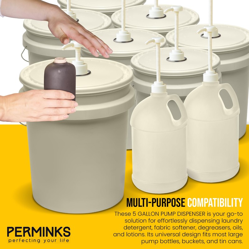 5 Gallon Pump Dispenser - Pump for 5 Gallon Bucket,
