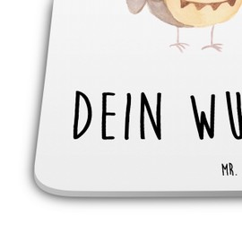Mr. & Mrs. Panda 6er Set Personalisiertes Untersetzer Set Eulen Liebe - Personalisierte Geschenke, Liebesgeschenk, Personalisierte Untersetzer, All