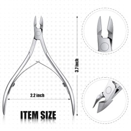 20 Pcs Cuticle Trimmer Cuticle Nippers Stainless Steel Cuticle Remover Pointed Cuticle Cutter Nail Cuticle Clippers Dead Skin Pedicure Manicure Tools for Fingernails and Toenails