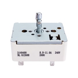 WP3149400 Infinite Control Switch Replacement for Whirlpool Maytag Burner Range Infinite Switch Surface Element Switch 3148951, WP3149404, AP3095444, 3148954, 3149400, 3148953, 336989, WP3149400VP