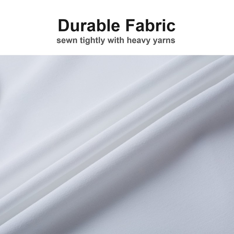 Weavric Rectangle Tablecloth, 52x114 Inches 132x290cm, Washable White Polyester Tablecloth