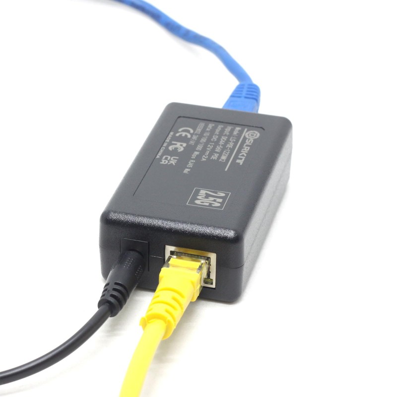 DSLRKIT 2.5G Gigabit Active PoE Splitter 12V 2A 24W DC