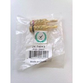 MONOPRICE 2801 Banana Speaker Plugs 1pr Closed Screw