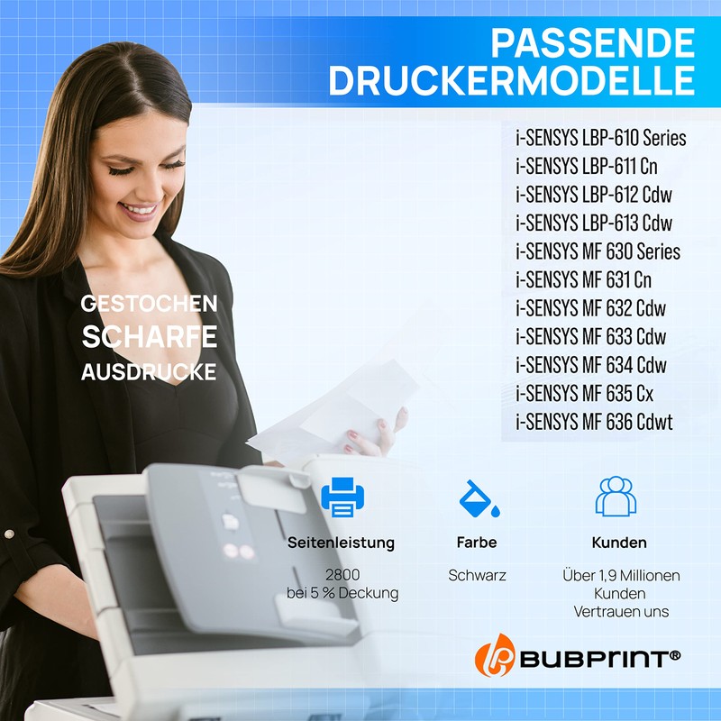 Bubprint Toner Compatible to Replace Canon 045H 045H 045HBK 1246C002